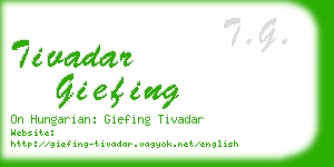 tivadar giefing business card